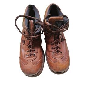 Vintage Dr. Martens Made in England Brown Leather Hiking Boots Size 11